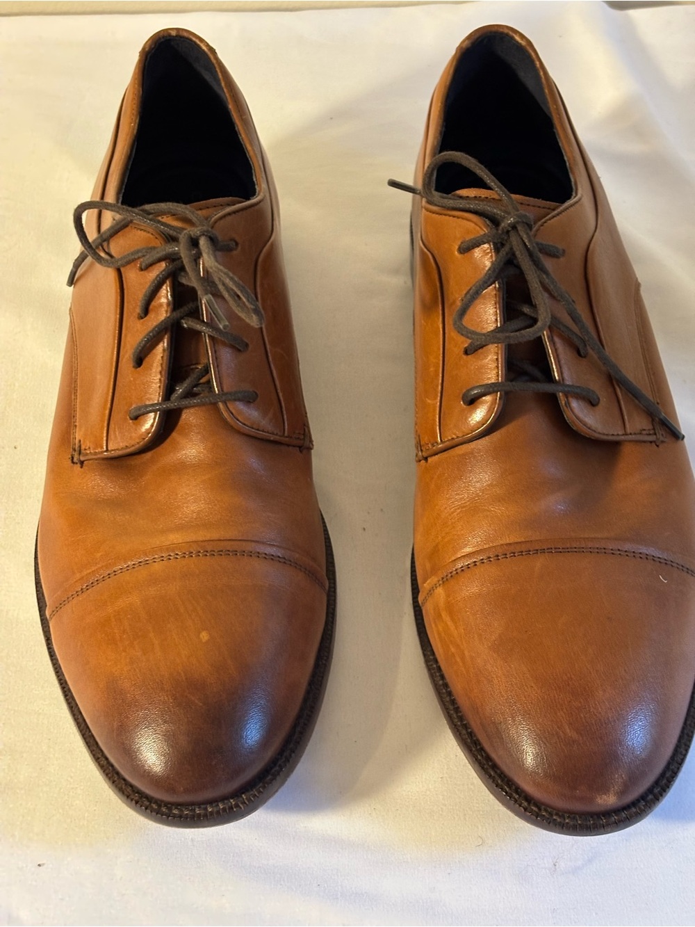 Cole Haan Men's Carnegie Cap-Toe Derby shoes in British Tan size 10
